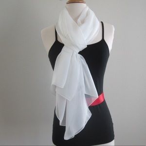 Pure Silk Chiffon Scarf Ombre Oblong Shawl Wrap